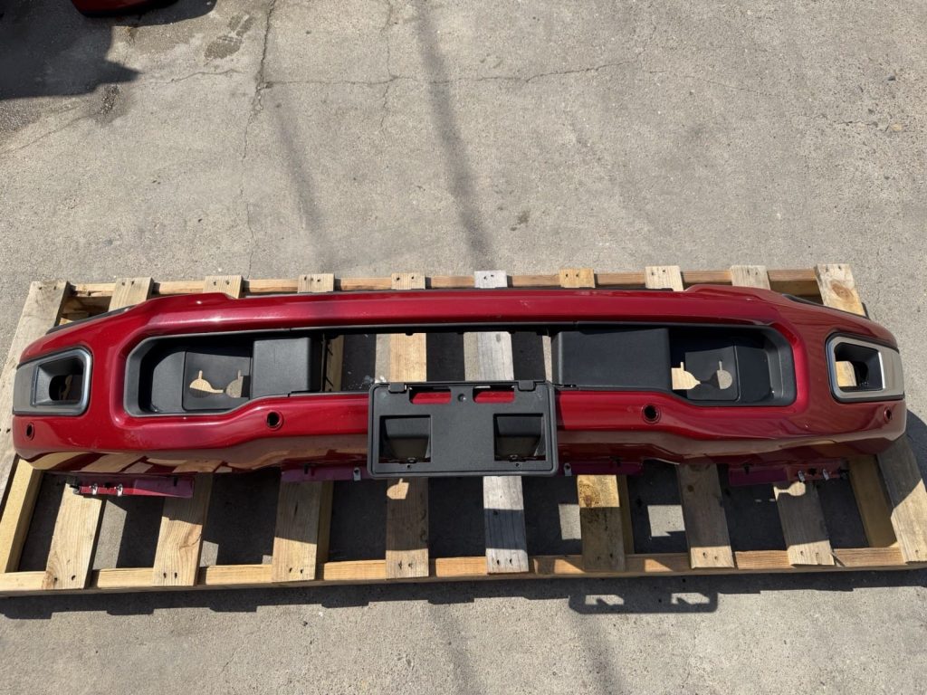 2023-2026 Ford F-250 F-350 Super Duty Front Bumper Red With Sensor Holes OEM Take-Off