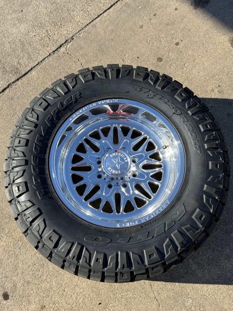 American Force Iceberg SS Wheels 20×10 + Nitto Ridge Grappler 37×12.5 Tire Set (Ford Super Duty)