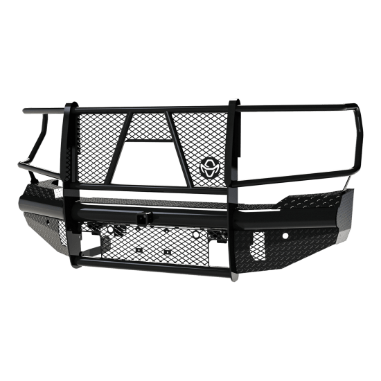 New Ranch Hand Legend Front Bumper with Grille Guard and Camera Cutout — GMC Sierra 2500 HD, 3500 HD, FBG201BLRC
