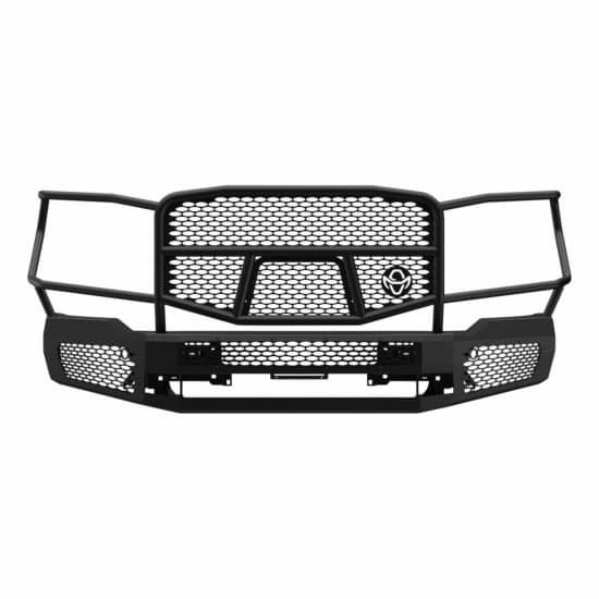 New Ranch Hand Midnight Front Bumper with Grille Guard — GMC Sierra 2500 HD, 3500 HD, MFG201BM1
