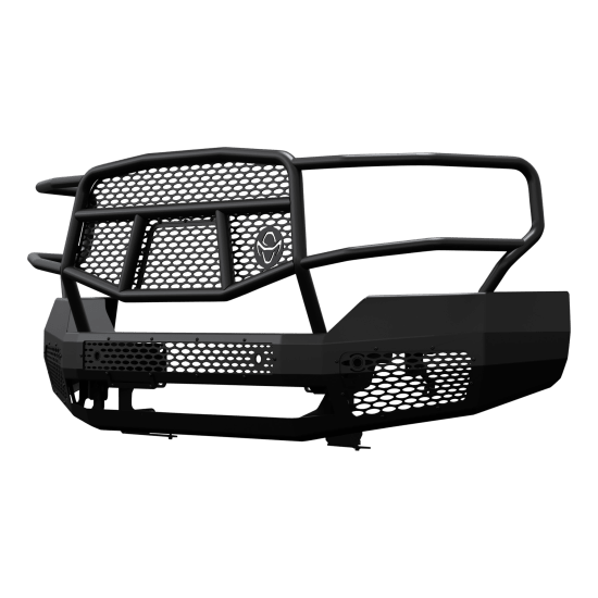 New Ranch Hand Midnight Front Bumper with Grille Guard — GMC Sierra 2500 HD, 3500 HD, MFG151BM1